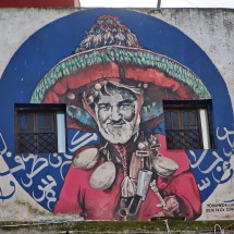 Another nice mural - Man selling drinking water in his traditional clothes